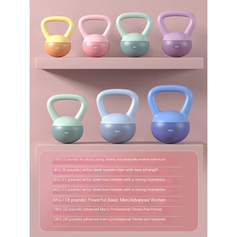 Soft Grip Kettlebell and Dumbbell Home Set
